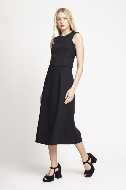 Vestido Duplo Leve Pregas Pala