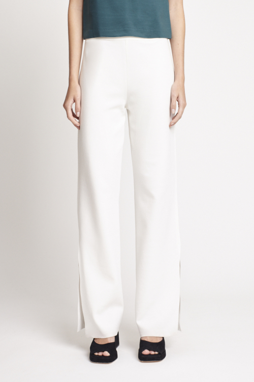 Calça Duplo Leve Com Fenda Leteral