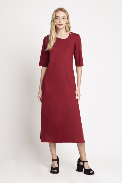 Vestido Duplo Leve Decote Assimétrico