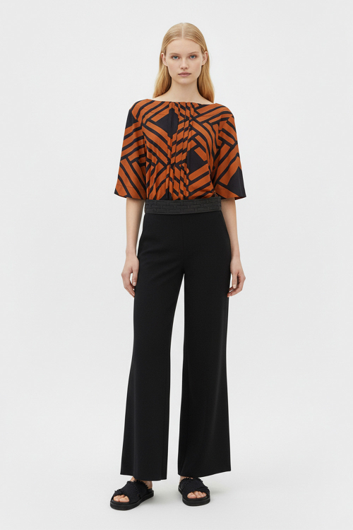 Blusa Jersey Est Grafismo De Palha