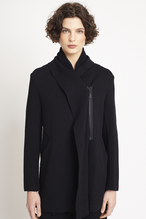 Casaco Malha Dupla Bouclê Raglã