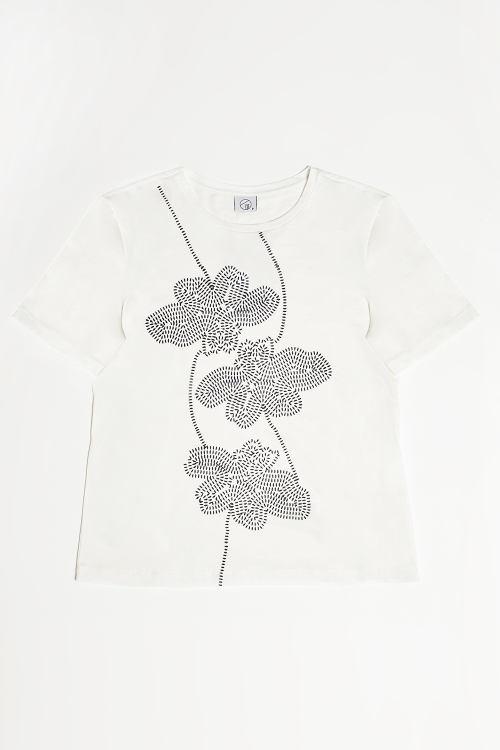 camiseta algodão pima II estampa bordado