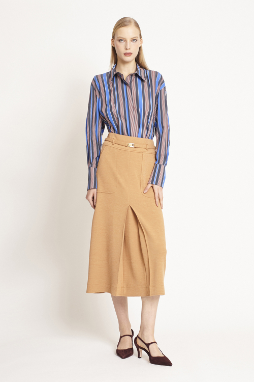 Camisa Tricoline Barra Reta