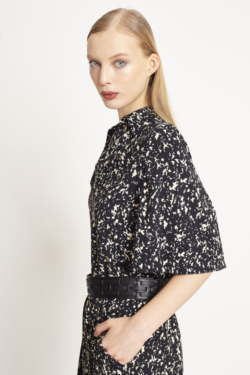 Blusa Jersey Est Camuflagem Gola