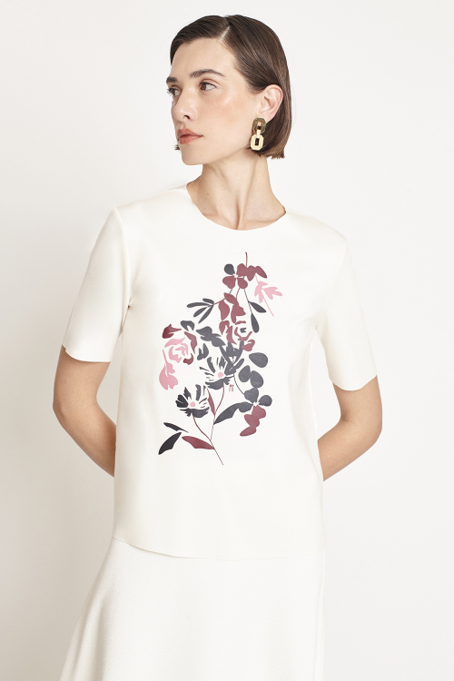 Blusa Duplo Leve Silk Ramalhete