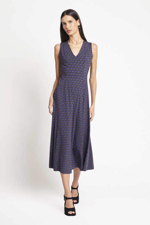 Vestido Jersey Est Ondulado Recortes Laterais