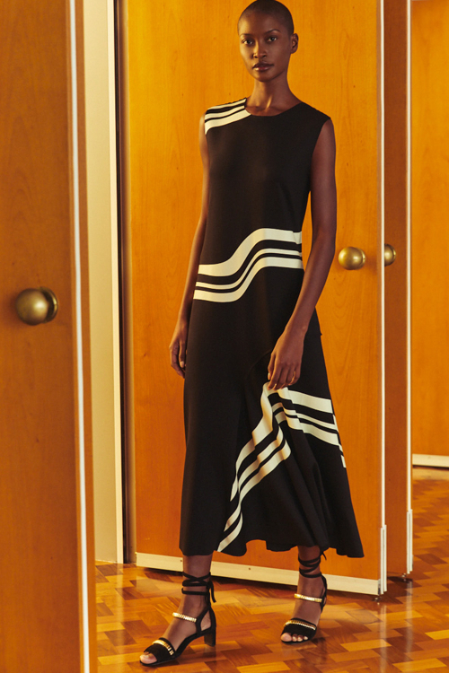 Vestido Malha Dupla Midi Silk Ondas