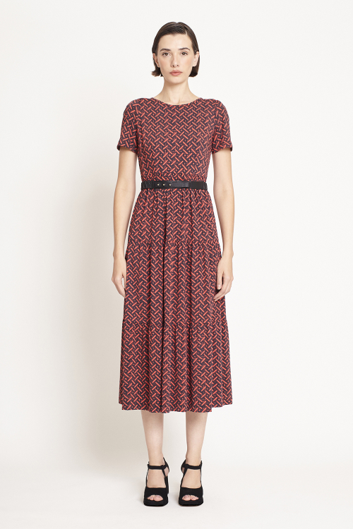 Vestido Jersey Estampa Cestaria
