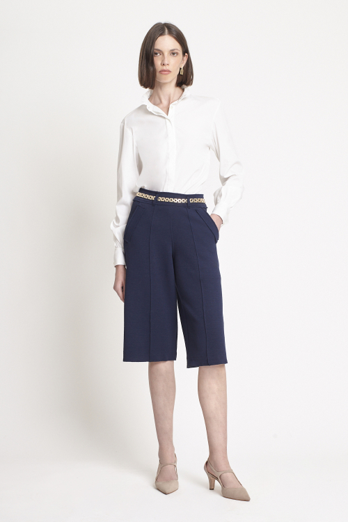 Camisa Tricoline Detalhe Gola