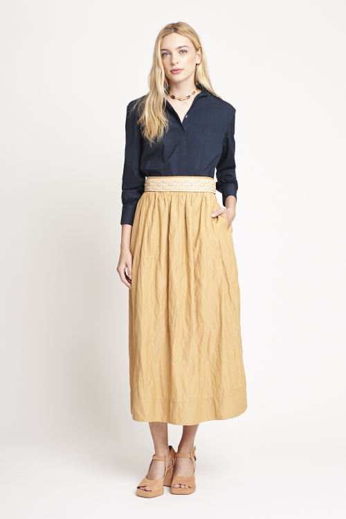 Saia Viscose Metal Longa