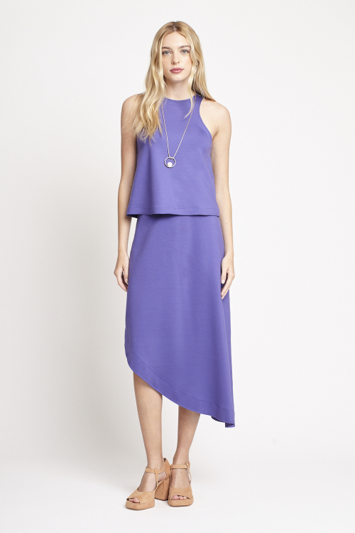 Saia Malha Dupla Assimetrica