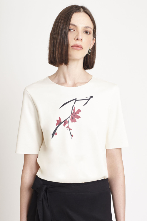 Blusa Duplo Leve Silk Jardim Secreto