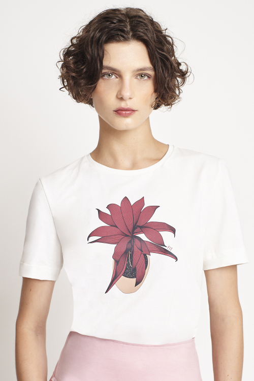 Blusa Algodão Pima Silk Dracena Vermelha