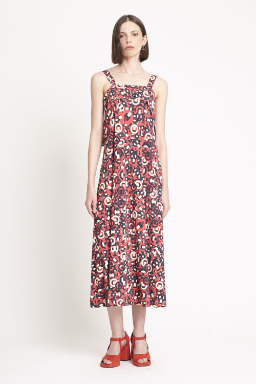 Vestido Jersey Est Tramado Decote Dobrado