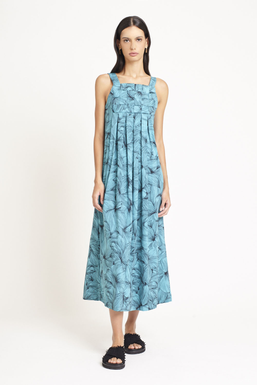 Vestido Jersey Estampa Campo Florido Tressê