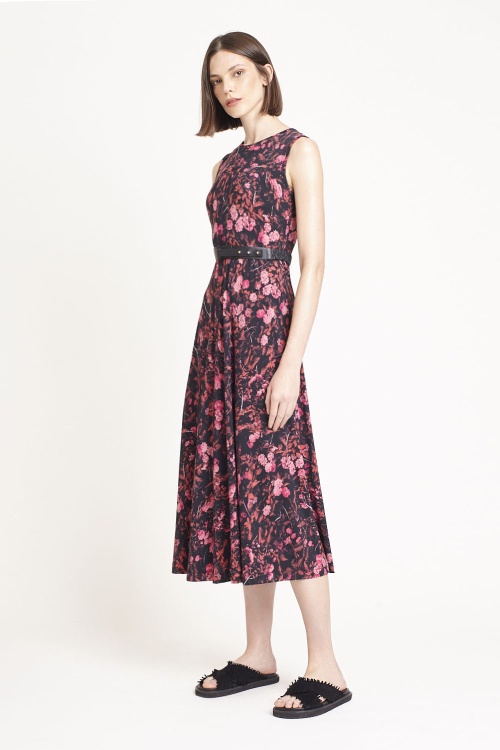 Vestido Jersey Estampa Bosque