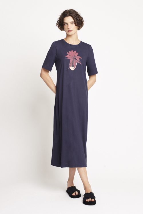 Vestido Algodão Pima Silk Dracena Vermelha